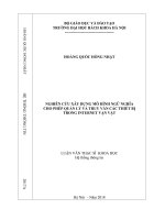 Nghiên cứu xây dựng mô hình ngữ nghĩa cho phép quản lý và truy vấn các thiết bị trong internet vạn vật 