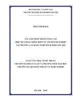 Các giải pháp nhằm nâng cao hiệu quả hoạt động hợp tác với doanh nghiệp tại trường cao đẳng nghề bách khoa hà nội 