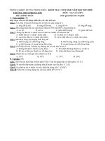 Đề kiểm tra 1 tiết HK2 môn Vật lí lớp 6 năm 2019-2020 - THCS Phong Sơn (có đáp án)