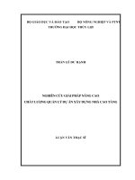 (Luận văn thạc sĩ) Nghiên cứu giải pháp nâng cao chất lượng quản lý dự án xây dựng nhà cao tầng