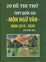 Bộ 20 đề thi vào lớp 10 năm 2020 môn văn có đáp án