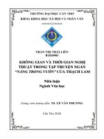 KHÔNG GIAN VÀ THỜI GIAN NGHỆ THUẬT TRONG TẬP TRUYỆN NGẮN NẮNG TRONG VƯỜN CỦA THẠCH LAM