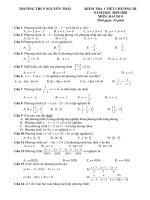 Đề kiểm tra 1 tiết HK2 môn Toán (Đại số) lớp 8 năm 2019-2020 có đáp án - THCS Nguyễn Trãi