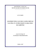 Giải pháp nâng cao chất lượng nhân sự tại Công ty Cổ phần Dịch vụ Khai thác Dầu khí PTSC