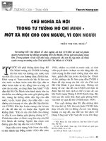 Chủ nghĩa xã hội trong tư tưởng Hồ Chí Minh - một xã hội cho con người, vì con người