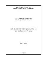 Giải pháp hoàn thiện quản lý rủi ro trong lĩnh vực hải quan