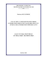 Tái cấu trúc và phân bố tổn thất trong lưới điện phân phối có xét nguồn điện phân tán, áp dụng cho lưới điện ieee 16 nút 