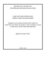 Nghiên cứu áp dụng phương pháp quản trị logistics vào công tác quản lý kho và hàng lưu kho tại ban quản lý dự án công trình điện miền bắc 