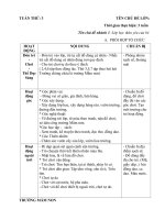 giáo án phụ tuần 3: Trường Mầm non. Nhánh: Lớp học thân yêu của bé