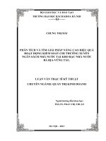 Phân tích và tìm giải pháp nâng cao hiệu quả hoạt động kiểm soát chi thường xuyên ngân sách nhà nước tại kho bạc nhà nước bà rịa vũng tàu 