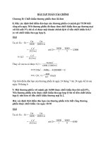 Tổng hợp bài tập TOÁN TÀI CHÍNH có lời giải