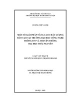 Một số giải pháp nâng cao chất lượng đào tạo tại trường đại học công nghệ thông tin và thuyền thông đại học thái nguyên 