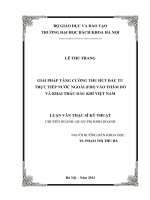 Giải pháp tăng cường thu hút đầu tư trực tiếp nước ngoài FDI vào thăm dò và khai thác dầu khí việt nam 