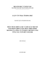 Phân tích chiến lược và đề xuất một số giải pháp chiến lược phát triển kinh doanh của công ty cổ phần thương cảng vũng tàu VCP đến năm 2010 