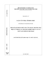 Một số giải pháp thúc đẩy ứng dụng thương mại điện tử trong các doanh nghiệp nhỏ và vừa ở việt nam thời hội nhập 