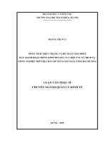 Phân tích thực trạng và đề xuất giải pháp đẩy mạnh hoạt động kinh doanh của hợp tác xã dịch vụ nông nghiệp trên địa bàn huyện nam sách tỉnh hải dương 