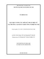 Dạy học tương tác môn kỹ thuật điện tử tại trường cao đẳng nghề công nghiệp hà nội
