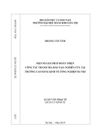 Một số giải pháp hoàn thiện công tác thanh tra đào tạo nghiên cứu tại trường cao đẳng kinh tế công nghiệp hà nội 