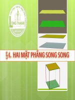 slide bài giảng hình học 11 tiết 19 hai mặt phẳng song song 