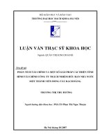 Phân tích tài chính và một số giải pháp cải thiện tình hình tài chính công ty trách nhiệm hữu hạn nhà nước một thành viên đóng tàu bạch đằng 