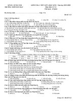 Đề kiểm tra 1 tiết HK2 môn Địa lí 11 năm 2019-2020 - Trường THPT Bất Bạt