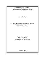 TốI ưu hóa ứng dụng ngân hàng trên nền hệ thống phân tán 