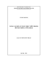 Nâng cao độ an toàn thực tiễn trong hệ mật khóa công khai 