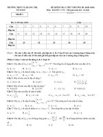Đề kiểm tra 1 tiết chương 3 môn Đại số 11 năm 2019-2020 có đáp án - Trường THPT TX Quảng Trị