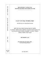 Một số giải pháp nhằm hoàn thiện và phát triển hoạt động thanh toán quốc tế tại ngân hàng nông nghiệp và phát triển nông thôn việt nam 