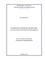 Giải pháp đẩy nhanh tiến độ thực hiện các dự án công nghệ thông tin tại trung tâm công nghệ thông tin VNPT Nghệ An