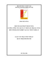 Một số giải pháp nhằm tăng cường công tác quản lý thuế giá trị gia tăng đối với doanh nghiệp tại cục thuế nghệ an 