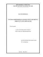 Ứng dụng mô hình servqual đánh giá chất lượng dịch vụ fibervnn của viễn thông hà nội