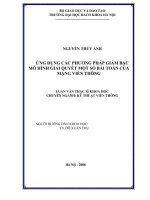 Ứng dụng các phương pháp giảm bậc mô hình giải quyết một số bài toán của mạng viễn thông 