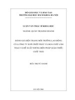 Đánh giá hiện trạng môi trường lao động của công ty supe phốt phát và hoá chất lâm thao và đề xuất những biện pháp giảm thiểu chất thải 
