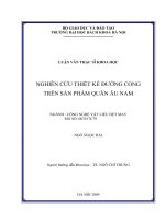 Nghiên cứu thiết kế đường cong trên sản phẩm quần âu nam 