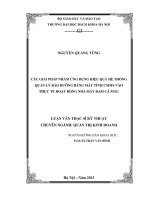 Các giải pháp nhằm ứng dụng hiệu quả hệ thống quản lý bảo dưỡng bằng máy tính CMMS vào thực tế hoạt động nhà máy đạm cà mau 