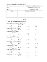 Bộ 7 đề kiểm tra 1 tiết chương 4 môn Đại số & Giải tích 11 năm 2019-2020 - Trường THPT Nguyễn Hữu Huân