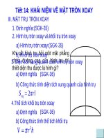 slide bài giảng hình học 12 tiết 14 khái niệm về mặt tròn xoay mục 3 