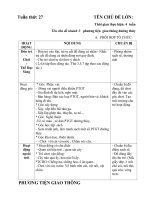 giáo án phụ tuần 27: chủ đề phương tiện giao thông: nhánh 3 : phương tiện giao thông đường thủy