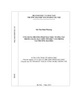 Ứng dụng phương pháp dạy học tương tác trong giảng dạy môn tin học văn phòng tại trường đại học