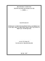 Đánh giá và một số giải pháp nâng cao động lực làm việc cho cán bộ công nhân viên tại công ty điện lực tuyên quang 