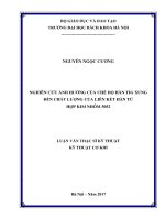 Nghiên cứu ảnh hưởng của chế độ hàn TIG xung đến chất lượng của liên kết hàn từ hợp kim nhôm 5052 