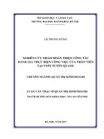 Nghiên cứu nhằm hoàn thiện công tác đánh giá thực hiện công việc của nhân viên tại VNPT tuyên quang 