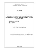 Nghiên cứu phát triển lý thuyết hệ điều khiển nhiều tầng trong điều khiển quá trình nhiệt trên cơ sở chỉ số dao động mềm 