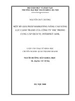 Một số giải pháp marketing nhằm nâng cao khả năng cạnh tranh của công ty điện toán và truyền số liệu trong cung cấp dịch vụ internet ADSL 