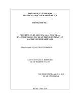 Phân tích và đề xuất các giải pháp nhằm hoàn thiện công tác quản trị nguồn nhân lực đài truyền hình việt nam 