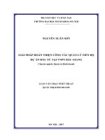 Giải pháp hoàn thiện công tác quản lý tiến độ dự án đầu tư tại VNPT bắc giang 