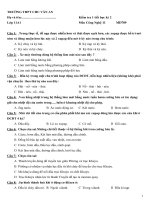 Đề kiểm tra 1 tiết HK2 môn Công nghệ 11 năm 2019-2020 - Trường THPT Chu Văn An