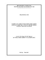 Nghiên cứu thiết kế hệ thống điều khiển giám sát nhiệt độ áp suất cho hệ thống lò quay nhà máy xi măng 