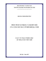 Phân tích tải trọng và độ bền mỏi của càng máy bay cỡ nhỏ khi hạ cánh 